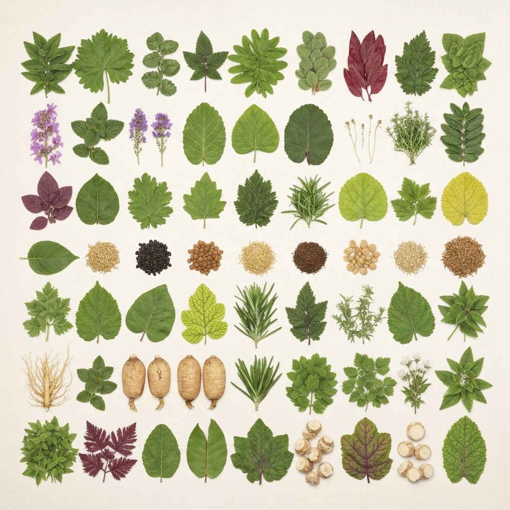 Wide variety of diverse plants and herbs